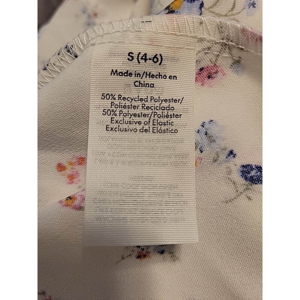 No Boundaries Puff Sleeve Dress White,Blue,Pink Sweetheart Cottagecore Wmns Sz S - Picture 5 of 6